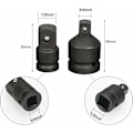 Pikkukuva 4 / 5: -6 kpl Iskuhylsyadapterisarja, hylsyavainadapterit, hylsymuunninreduktioadapterit 6,35 mm, 3/8\", 1/2\", 3/4\"