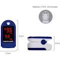 Miniatyrbild 5 av 5: Fingertoppspulsoximeter SpO2 Mini Monitor Syremättnadsmätare Pulsmätare 5 Sekunders Snabbavläsning med Snodd