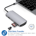 Pikkukuva 4 / 8: 9-in-1 USB-C -keskitin useilla porteilla, mukaan lukien HDMI, VGA ja Ethernet
