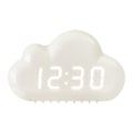 Miniatyrbild 1 av 5: Ljudkontroll LED-klocka sängbord snooze liten väckarklocka studentkalender självlysande elektronisk klocka, vit, 15*4*9cm,
