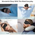 Miniatyrbillede 5 af 5: Sovemaske Øjenmaske Blindfold Øjenmaske til Sovning Memory Foam 3D Konturformet Pasform til Mænd Kvinder, Sort