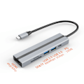 Miniatyrbillede 3 af 6: 6-i-1 USB-C hub med 4K HDMI, USB 3.0/2.0-porte, SD/TF-kortlæser