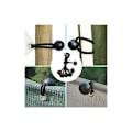 Miniatyrbillede 2 af 4: Plastikclips til regnslag 10 teltclips + 10 sorte reb + 10 sorte D-formede