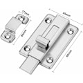 Miniatyrbillede 2 af 5: 304 Rustfrit Stål Dobbelt Låge Manuel Låge Soveværelse Toilet Dørlåge 2 stk 2 tommer 480 stk/stk