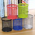 Miniatyrbillede 3 af 3: Desktop Metal Mesh Penholder (Rund Sort)