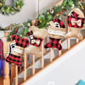 Miniatyrbild 5 av 5: Julstrumpor för husdjur, juldekorationer, julstrumpor, presentpåsar, julartiklar (Burlap Bones)