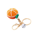 Miniatyrbillede 1 af 3: Uldkugle Nøglevedhæng Kreativ Frugt Håndvævet Uldvedhæng Nøgle (Orange + Vandmelon)