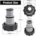 Miniatyrbillede 2 af 4: Erstatningsslangeadapter til pumpe med gevind - Til 1,5 & 1,25\" slange - A Serie 25077RP 8\" Grå Pakke med 2, Superma