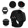 Miniatyrbild 3 av 5: Silikonarmband för Fitbit Versa 3 / Fitbit Sense Svart Sort