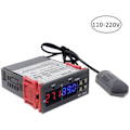 Miniatyrbillede 5 af 5: Elektronisk termostat med dobbelt kontrol, dobbelt display, justerbar dobbelt temperatur, 110-220V
