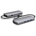Pikkukuva 1 / 8: 8-in-1 USB-C -keskitin moniporttisovittimella, jossa HDMI, Ethernet, USB 3.0 ja PD-lataus