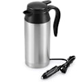 Miniatyrbillede 1 af 4: Elkedel - 750ml - 12v - Med biloplader - Varme kop i rustfrit stål til kaffe, te, varmt vand