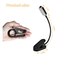 Miniatyrbillede 2 af 5: Sort Mini USB Opladnings Clip-on Læselampe