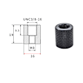 Pikkukuva 1 / 3: Adapteri jalustakierteelle 3/8\" naaras - 3/8\" naaras - 5 kpl musta M8