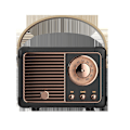 Pikkukuva 1 / 5: Bluetooth Audio Retro Mini Kannettava Audio Langaton Korttiradio (Musta)