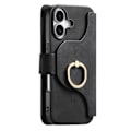 Pikkukuva 1 / 6: Lompakkokotelo iPhone 16 Plus -puhelimelle sormipidikkeellä