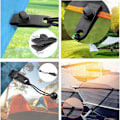 Miniatyrbillede 4 af 4: Plastikclips til regnslag 10 teltclips + 10 sorte reb + 10 sorte D-formede