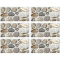 Miniatyrbild 1 av 5: AMJ imitation stenstruktur småstenstruktur specialeffekt typ FG24 gulbrun grov 15cm*30cm*6st