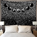 Miniatyrbild 1 av 4: Väggdekor Svartvit Planet Konsttryck Tapestry (GT-000641),