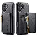 Pikkukuva 7 / 11: 2-in-1 magneettinen lompakkokotelo iPhone 16 Plus -puhelimelle - Musta (M5 Combo)