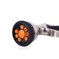 Miniatyrbillede 2 af 3: 9-funktions front trigger multifunktionel højtryks vandpistol elektropletteret guld metal bilvask vandpistol (en)