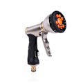 Miniatyrbillede 1 af 3: 9-funktions front trigger multifunktionel højtryks vandpistol elektropletteret guld metal bilvask vandpistol (en)