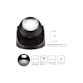 Miniatyrbillede 5 af 5: 360 graders roterende super lysstærk 9LED smart sensor sort lys positivt hvidt lys