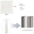 Pikkukuva 2 / 4: iDeko® 20 X 3D Tapetti Simulointi Kivi Tiilet DIY PE Vaahto Itseliimautuva Valkoinen 0.7*0.77 (M)
