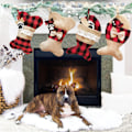 Miniatyrbild 4 av 5: Julstrumpor för husdjur, juldekorationer, julstrumpor, presentpåsar, julartiklar (Burlap Bones)