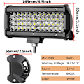 Miniatyrbillede 3 af 4: LED Arbejdslampe til Traktor 144W 16.5cm Bil LED Spotlight 12-24V Strip LED Arbejdslampe Vandtæt IP67 LED Arbejdslampe til 4X4 Bil Lastbil SUV Båd 2 Stk