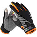 Miniatyrbillede 1 af 4: Is silke helfinger Frisbee handsker til voksne mænd og kvinder, udendørs cykling, skridsikre touch screen solbeskyttelseshandsker (orange (one size))