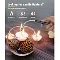 Miniatyrbillede 2 af 5: Genopladelig lysbuelighter med LED-display, 360° fleksibel hals, flammeløs lang grill til stearinlys, aromaterapi, camping, BBQ, gaskomfurer (sort)