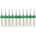 Miniatyrbillede 1 af 2: Wolframstål Legering Bor Glas Twist Træ Trekant Bor Keramisk Hulåbner Perforator Borsæt (Ti Dele Diameter 0,10 mm),