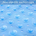 Miniatyrbild 4 av 5: PVC Badrumsmatta Halkfri Sugkopp Transparent Blå 100*40cm