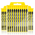 Miniatyrbild 3 av 4: Multifunktionell Karbid Twist Triangel Borr Set ([Set] 5 st Svarta Twist Triangel Borr Set: 6, 8, 10, 12mm)