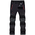 Miniatyrbillede 1 af 5: Herre Fleece Jakker Vandtæt Soft Shell Ski Bukser Plus Fleece Bukser Herre/Sort Tyk 6XL