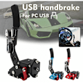 Miniatyrbild 5 av 5: 64 Bit USB Drive-Free Handbroms Simulera Linjärt Racingspel Handbroms Endast Lämplig för PC Wins System Plug and Use Röd
