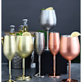 Miniatyrbillede 5 af 5: Champagneglas i rustfrit stål, Vinglas, Cocktailglas, Kreativt metalvinglas, Bar Restaurant Bæger (Guld, 500ml),