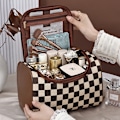 Miniatyrbillede 2 af 2: Checkerboard Toilettaske, Rejse-makeup taske til kvinder