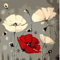 Miniatyrbild 1 av 4: DIY Digital Väggdekor Handmålad Blomstermålning Heminredning Ramlös (14W023),