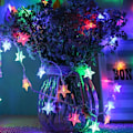 Miniatyrbillede 1 af 5: LED Lanterne Stjerne Lys Kæde Små Lanterne Blinkende Lys Bryllup Hængelampe 40L 6m Batteri Lys Farve
