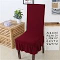 Miniatyrbillede 2 af 4: Universal Elastisk Stolebetræk Polyester Burgundy 2-pak