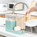 Miniatyrbild 3 av 4: Grön diskmedelsbehållare automatisk flytande utlopp kök med handdukshängare diskho kan dränera vattenförvaring multifunktion