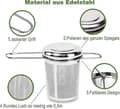 Miniatyrbillede 2 af 5: 2 stk. te-infuser sæt, premium 304 rustfrit stål løsbladet filter gave