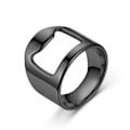Miniatyrbillede 1 af 4: Sort Flaskeåbner Nr. 10 Herre Rustfrit Stål Kreativ Ring Flaskeåbner Smykker Hætte Fingeråbner,