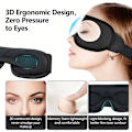 Miniatyrbillede 2 af 5: Sovemaske Øjenmaske Blindfold Øjenmaske til Sovning Memory Foam 3D Konturformet Pasform til Mænd Kvinder, Sort