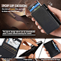 Miniatyrbillede 2 af 5: Pung med pop-up kortholder RFID-beskyttelse Svart Sort