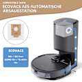 Pikkukuva 2 / 6: Pölynimuripussit 8 kpl Ecovacs DEEBOT OZMO T8/T8 AIVI/T8 MAX/N8 Pro/N8 Pro Plus, Yeedi Vac/Yeedi Vac MAX