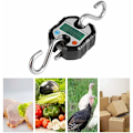Miniatyrbillede 2 af 4: Elektronisk Vægt Elektronisk Bagagevægt Bærbar Digital Vægt med LCD Display Krog 150kg/300lb (Sort)