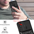 Miniatyrbillede 4 af 9: Magnetisk armor kickstand-mobilcover med ring Redmi 9C/POCO C3/10A Svart Sort